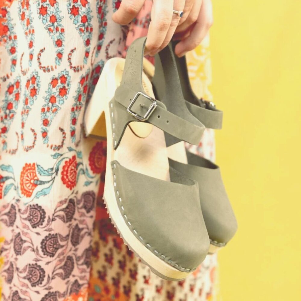 Lotta from Stockholm Clogs in Olive